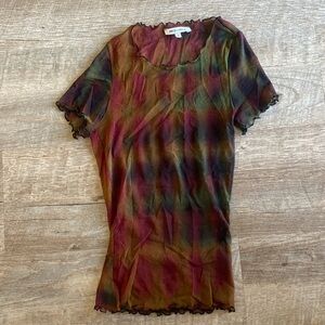 Printed mesh Priscavera top